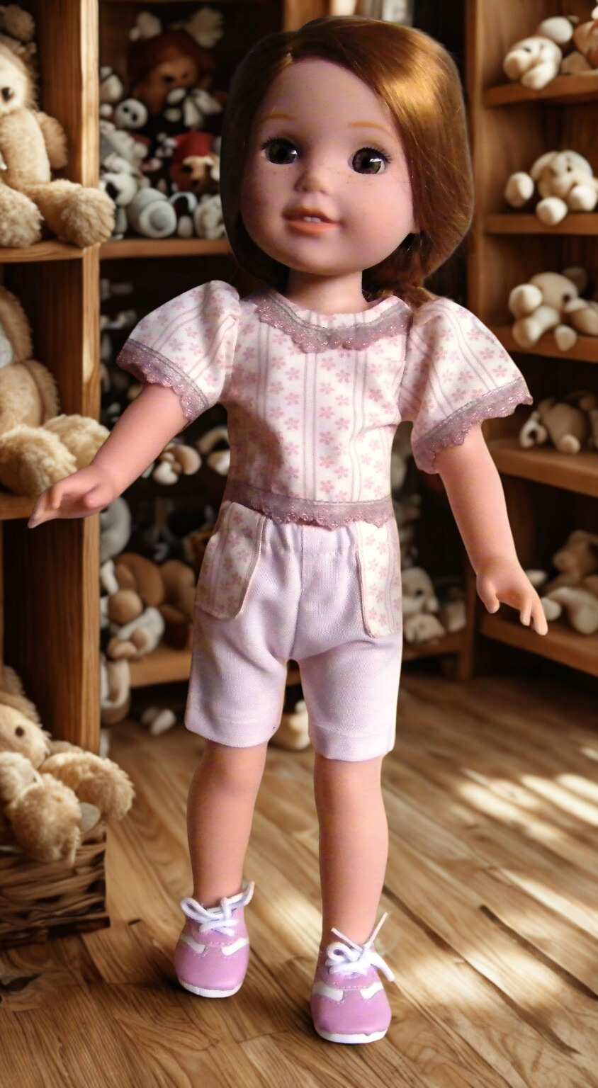 PINK FLORAL SHORT SET