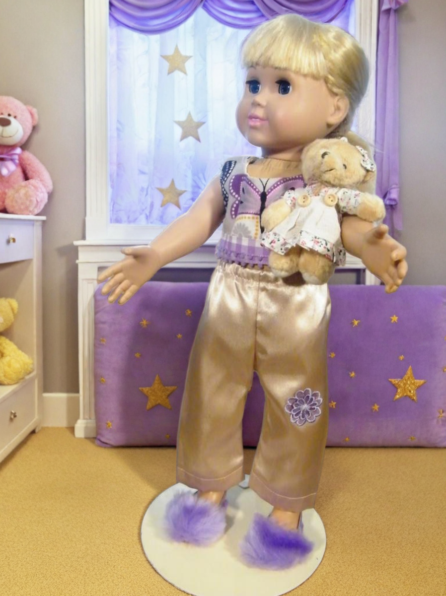 PURPLE BUTTERFLY PJ/TEDDY BEAR