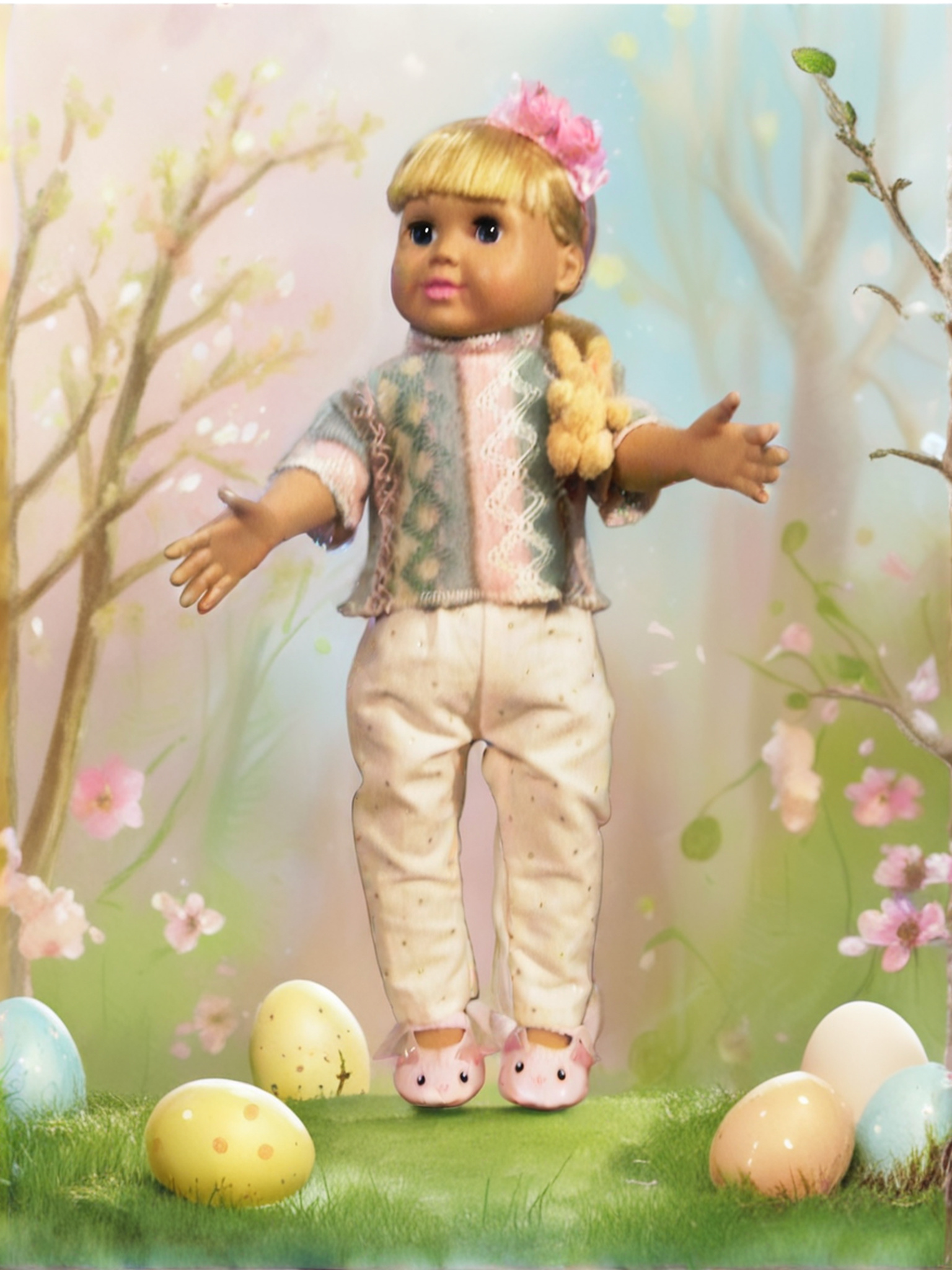EASTER PINK PANT SET