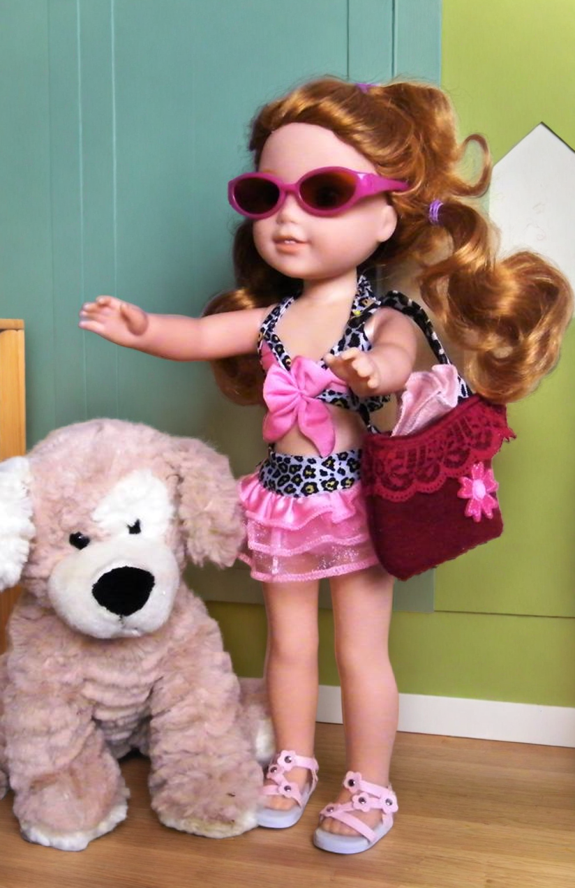 BLACK/ PINK LEOPARD BATHING SET