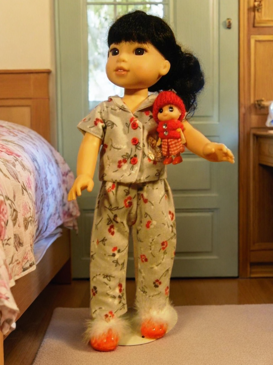 GREY FLANNEL FLORAL PAJAMA