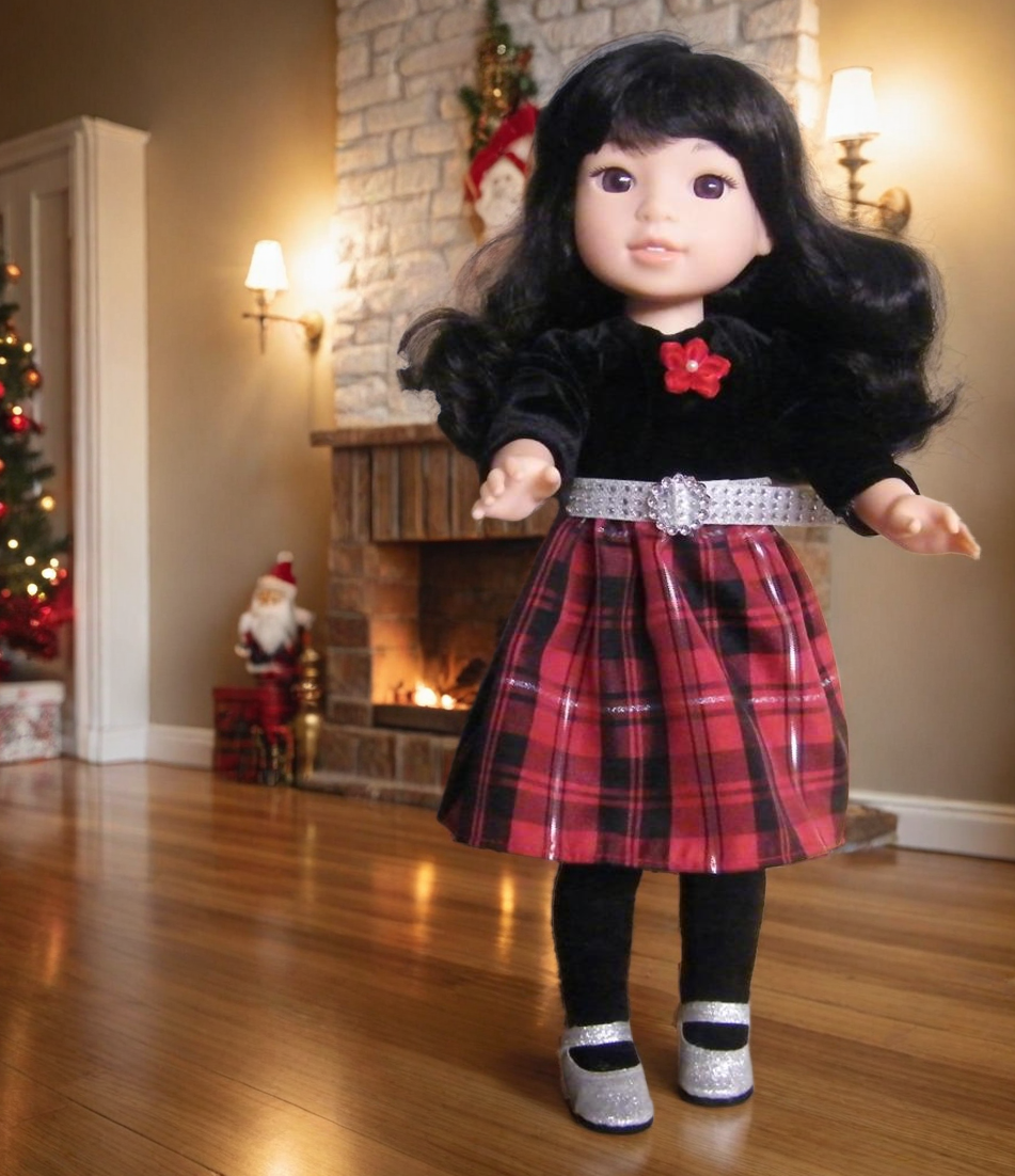RED PLAID CHRISTMAS DRESS