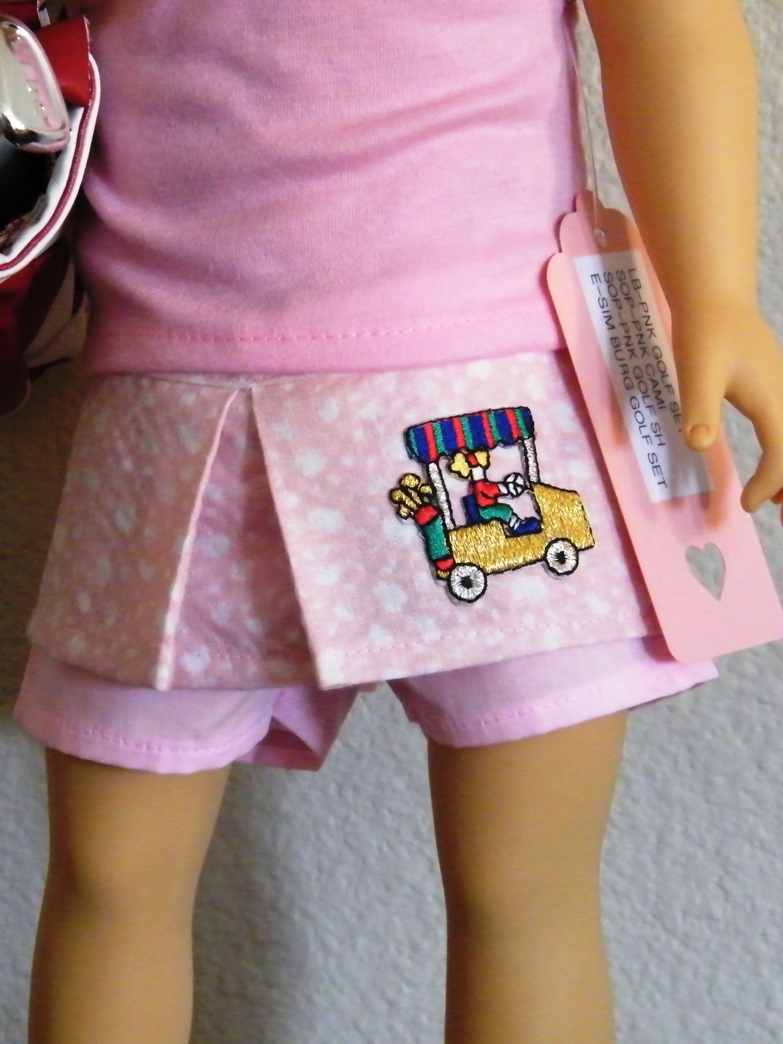 PINK GOLF SET WITH FLORAL SWEATER