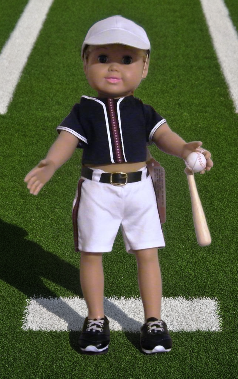 BLUE AND WHITE SHORT SLEEVE BASEBALL SET