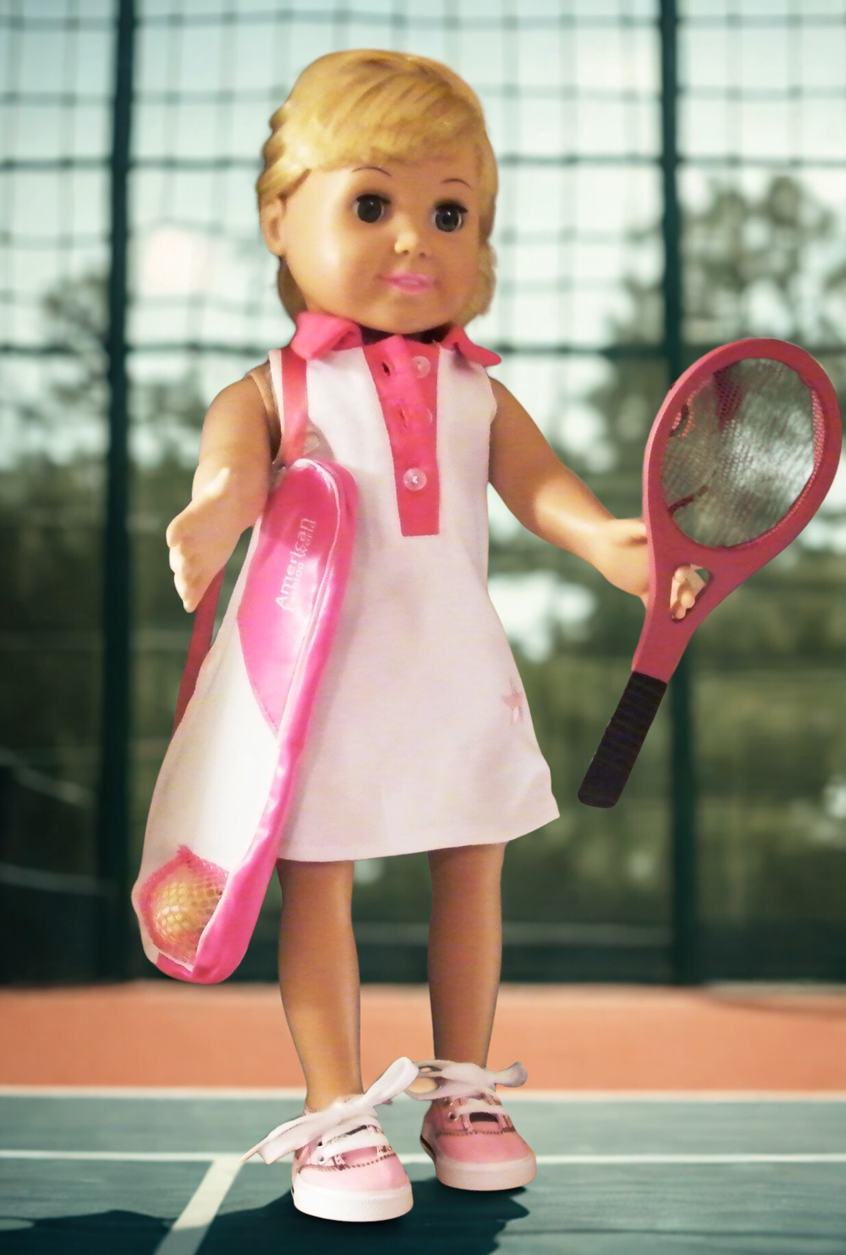 TENNIS ANYONE PINK/WHITE SET