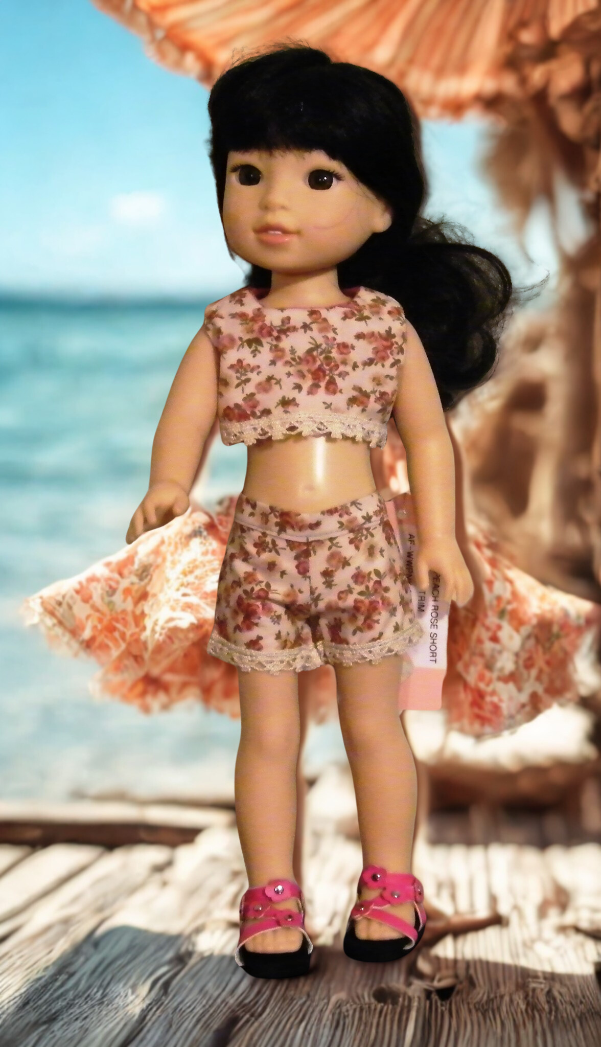 PINK CROP TOP SHORT SET