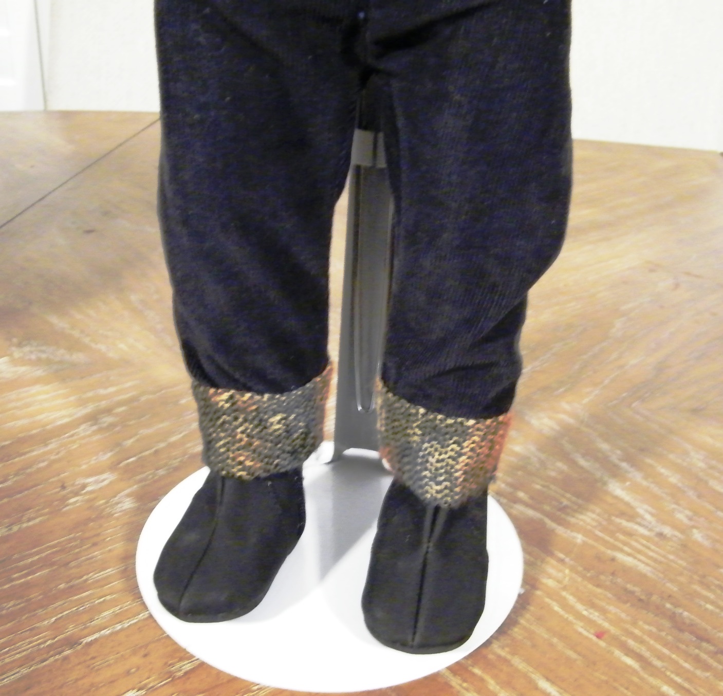 BLACK AND TAN WOOL PANT SET