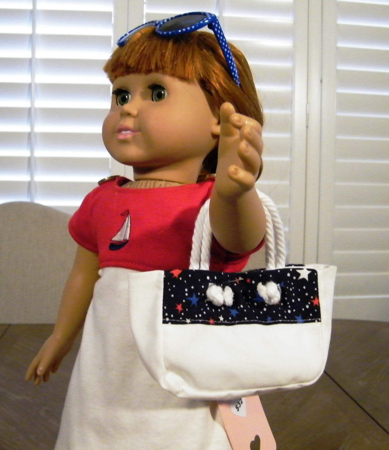 RED WHITE NAUTICAL SAILING DRESS AND ACCESSORIES