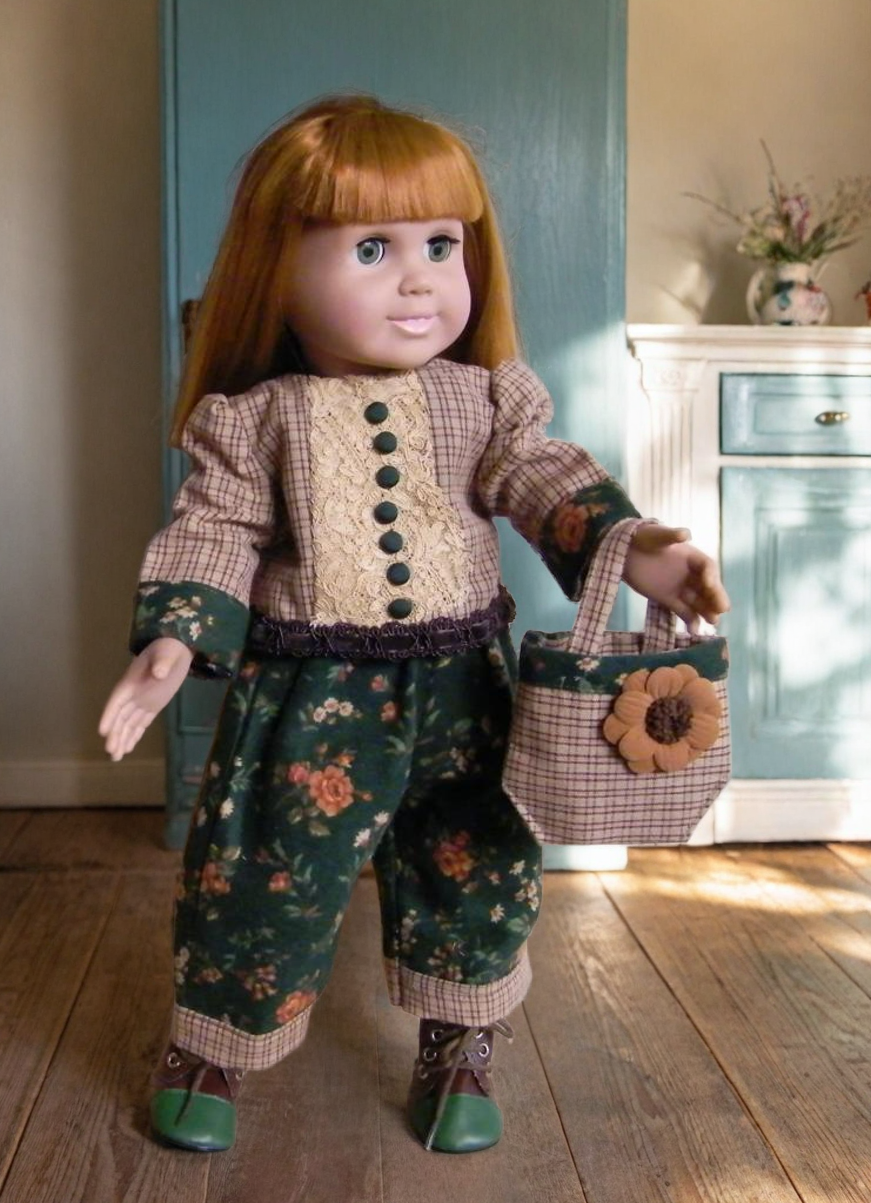 VINTAGE PLAID AND GREEN COUTRE SET