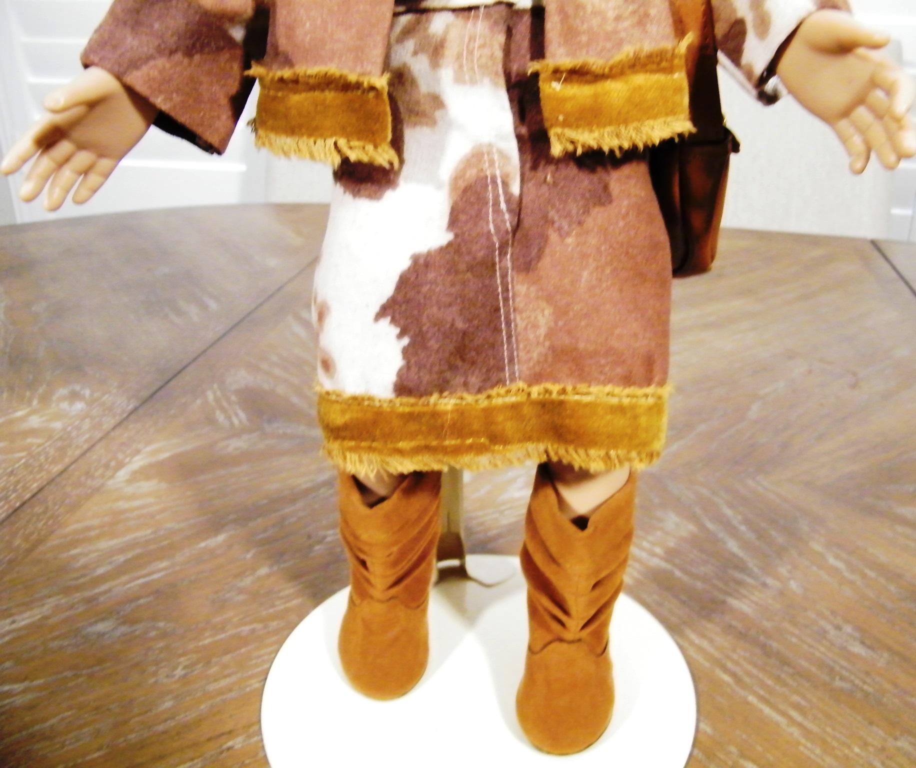 COWHIDE JACKET SKIRT