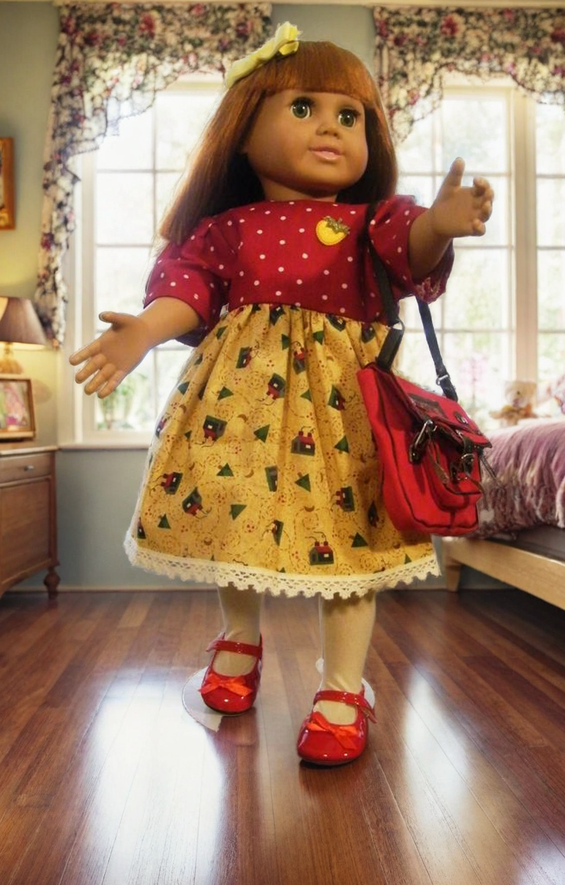 RED SCHOOL DRESS\RED SCHOOL BACKPACK