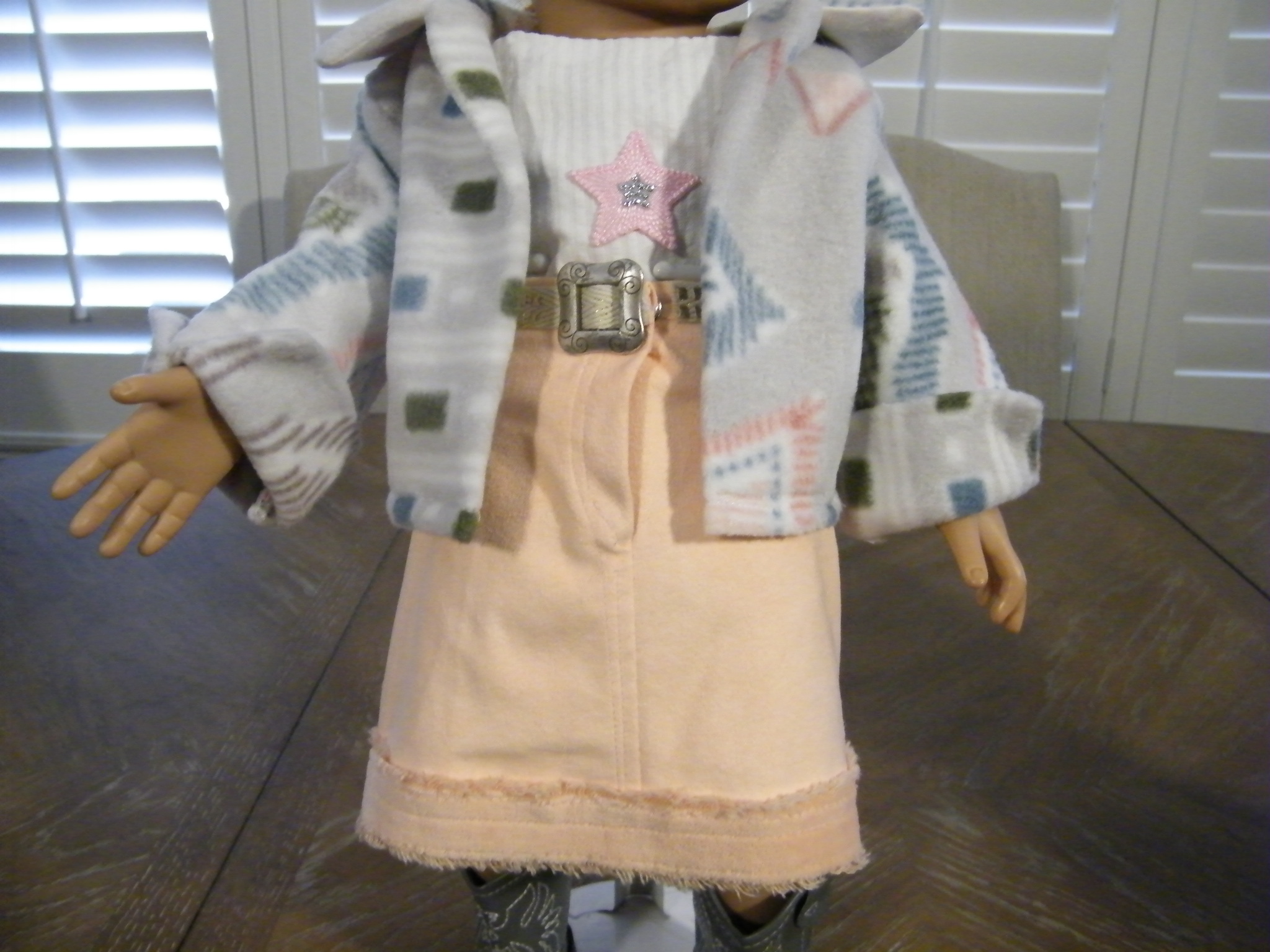 TEAL AND PEACH WESTERN SET