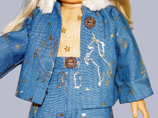 BLUE DENIM HORSE JACKET/SKIRT