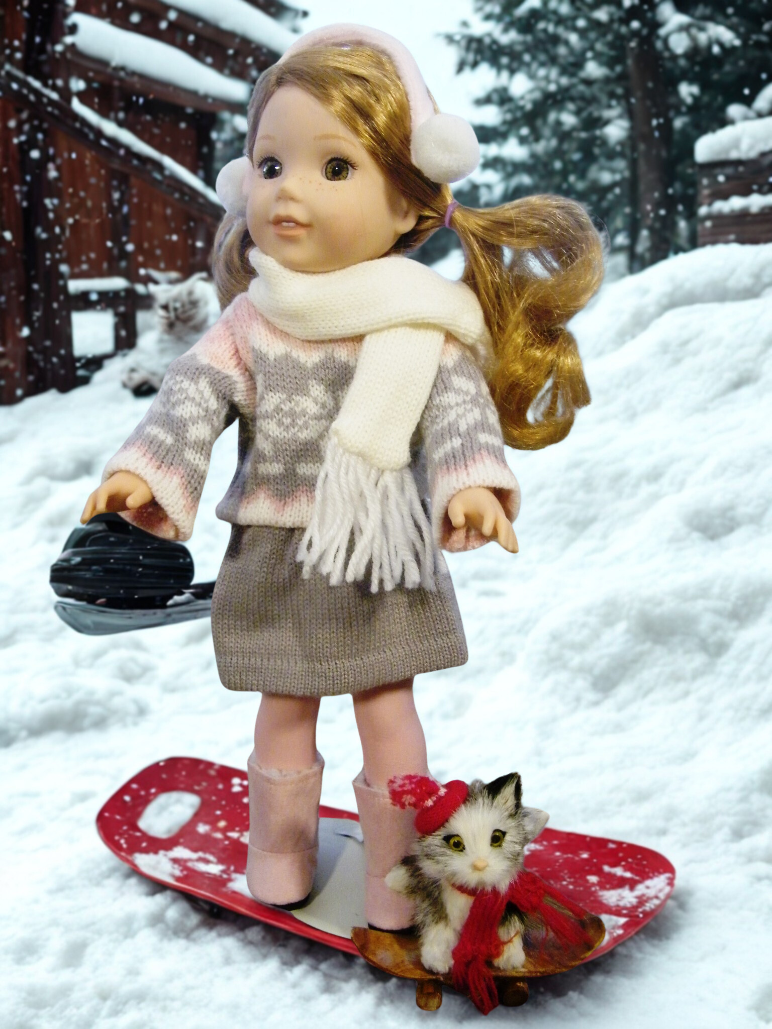 PINK GREY WINTER SET