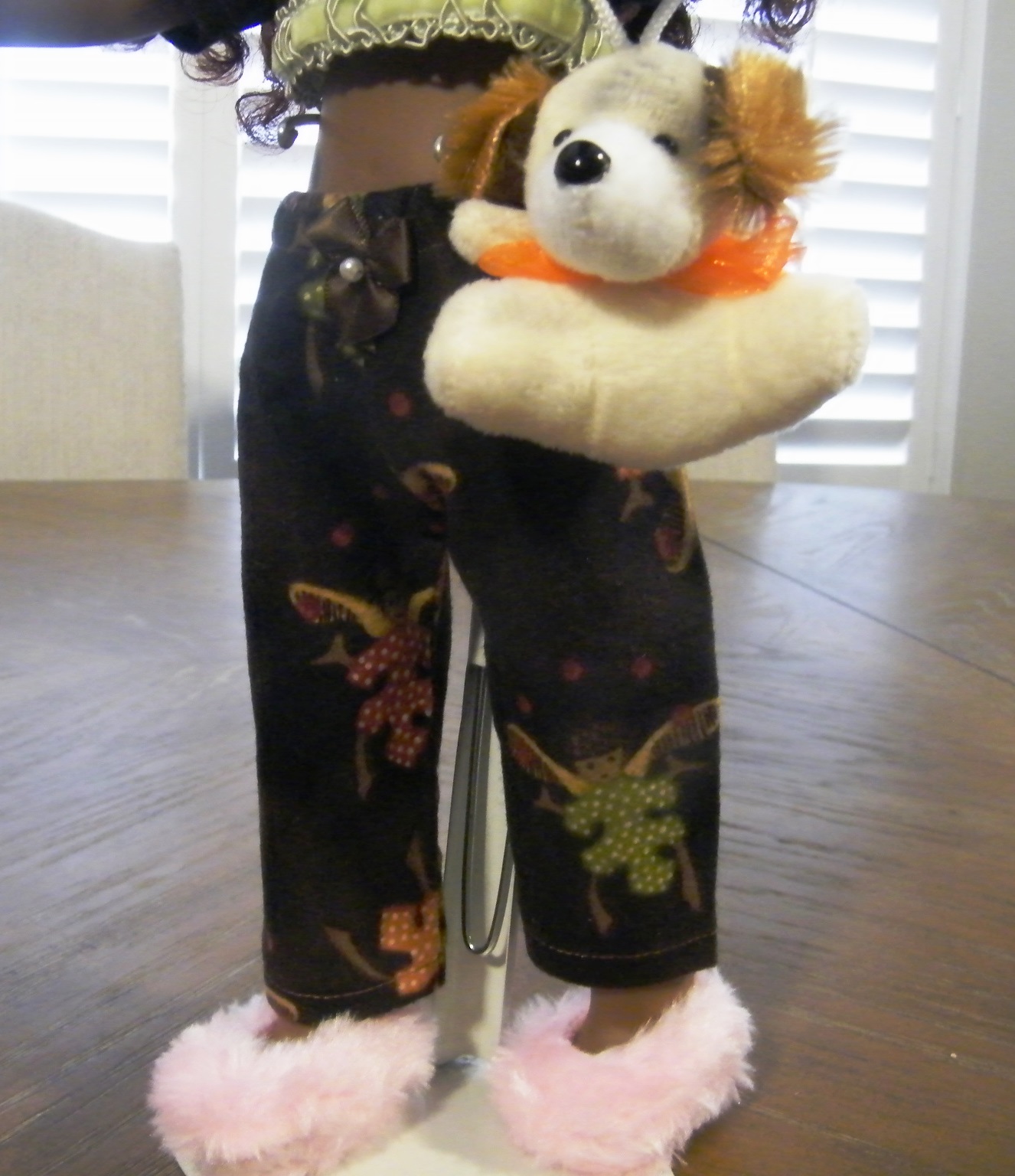 BROWN FLANNEL FAIRY SLEEPWEAR/STUFFED TOY