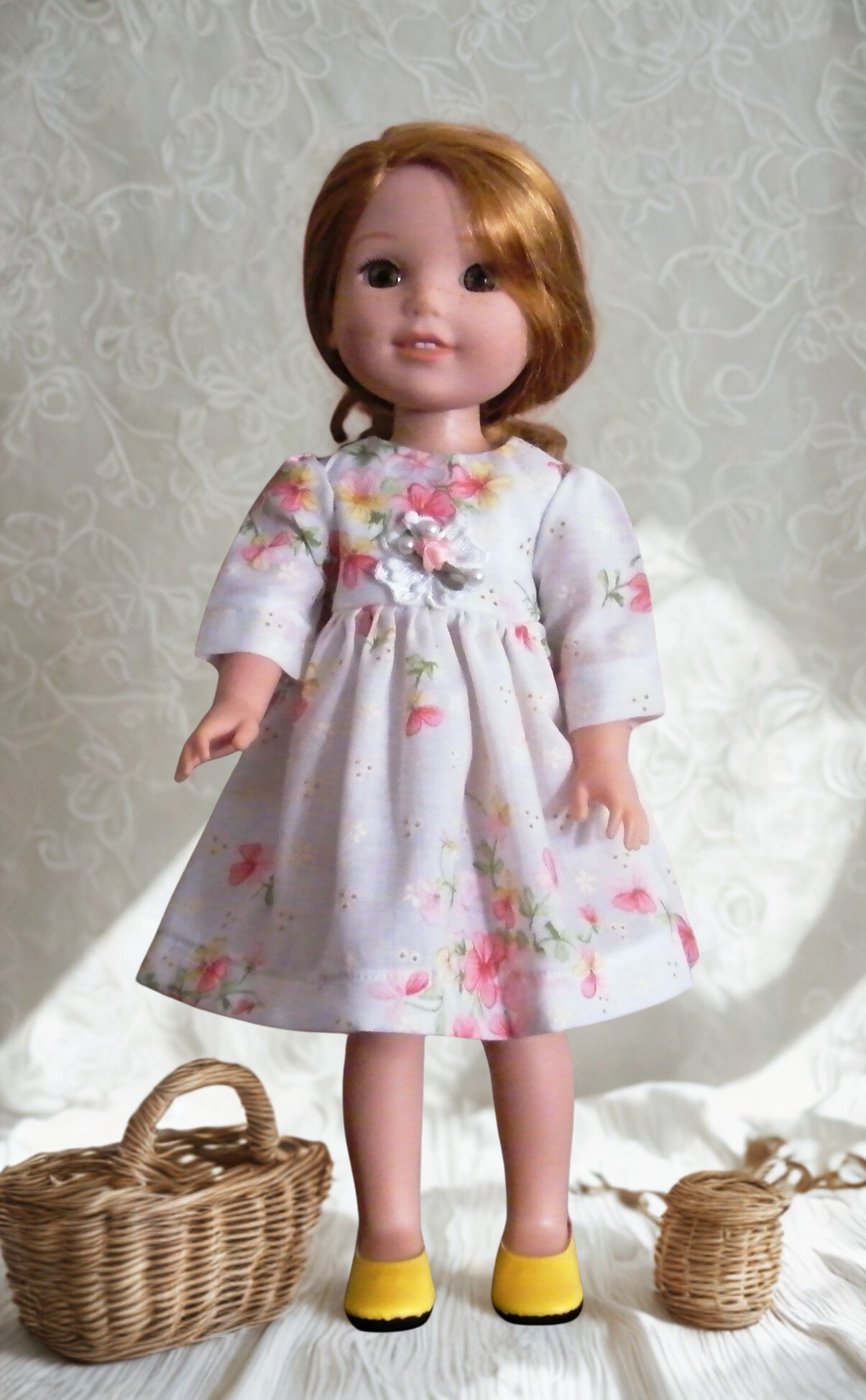 WHITE SUMMER FLORAL DRESS