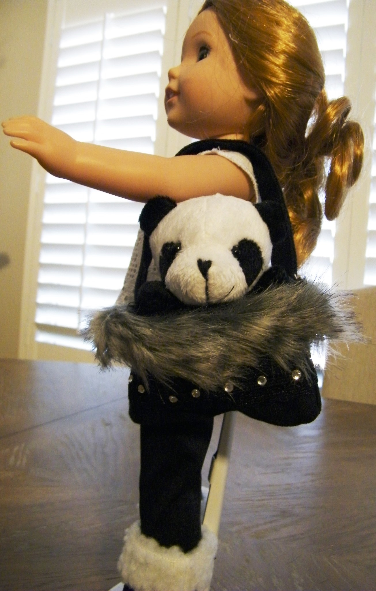 FUR WITH BLACK LEGGINS PET PANDA