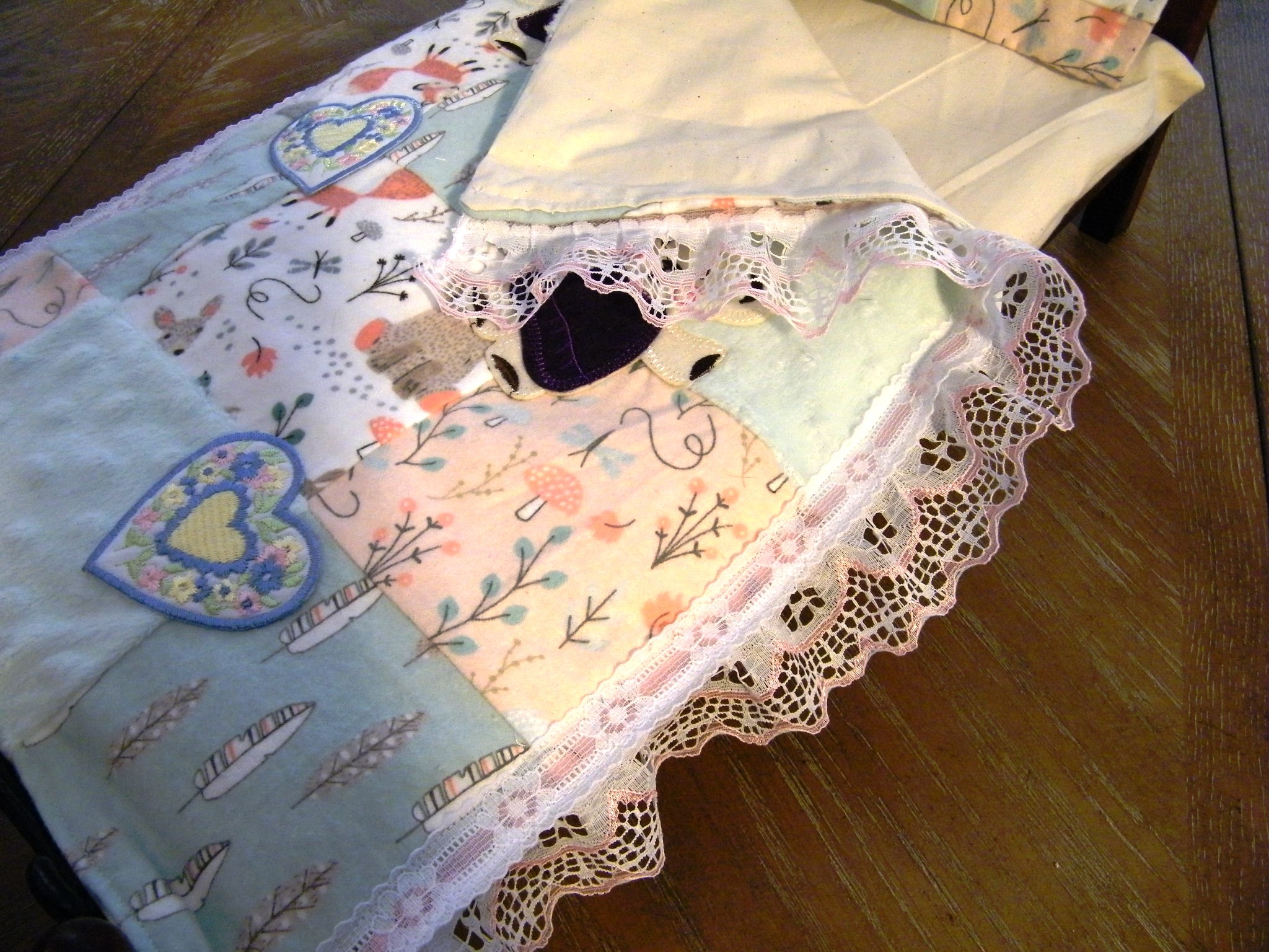 FOREST TEDDY BEARS HEARTS BEDDING SET