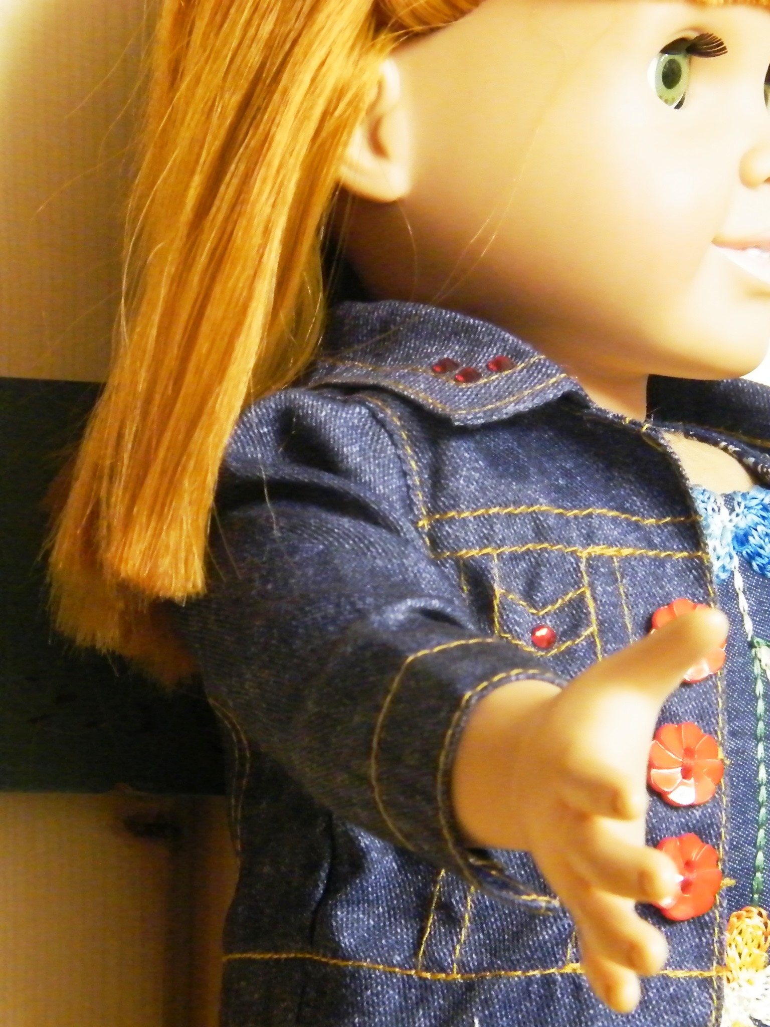 BLUE FLORAL SUMMER JEAN JACKET SET\PET DOG