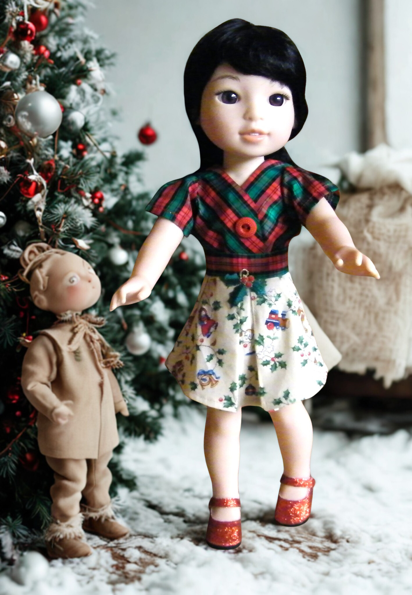 PLAID BLOUSE HOLLY SKIRT