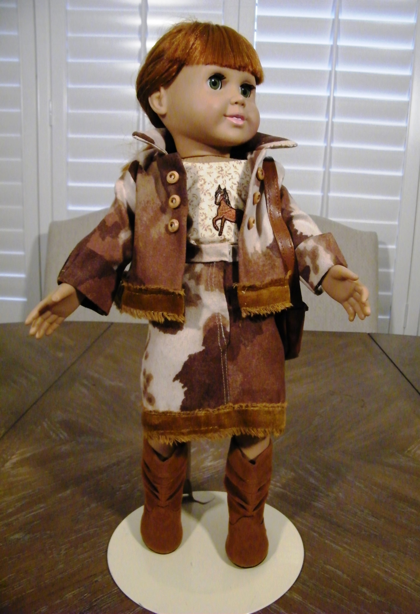 COWHIDE JACKET SKIRT