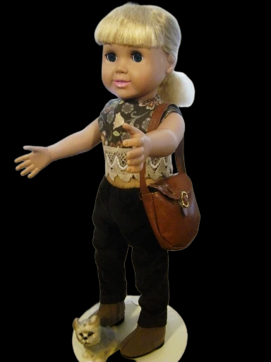 FLORAL BEIGE PANT SET W/DOG