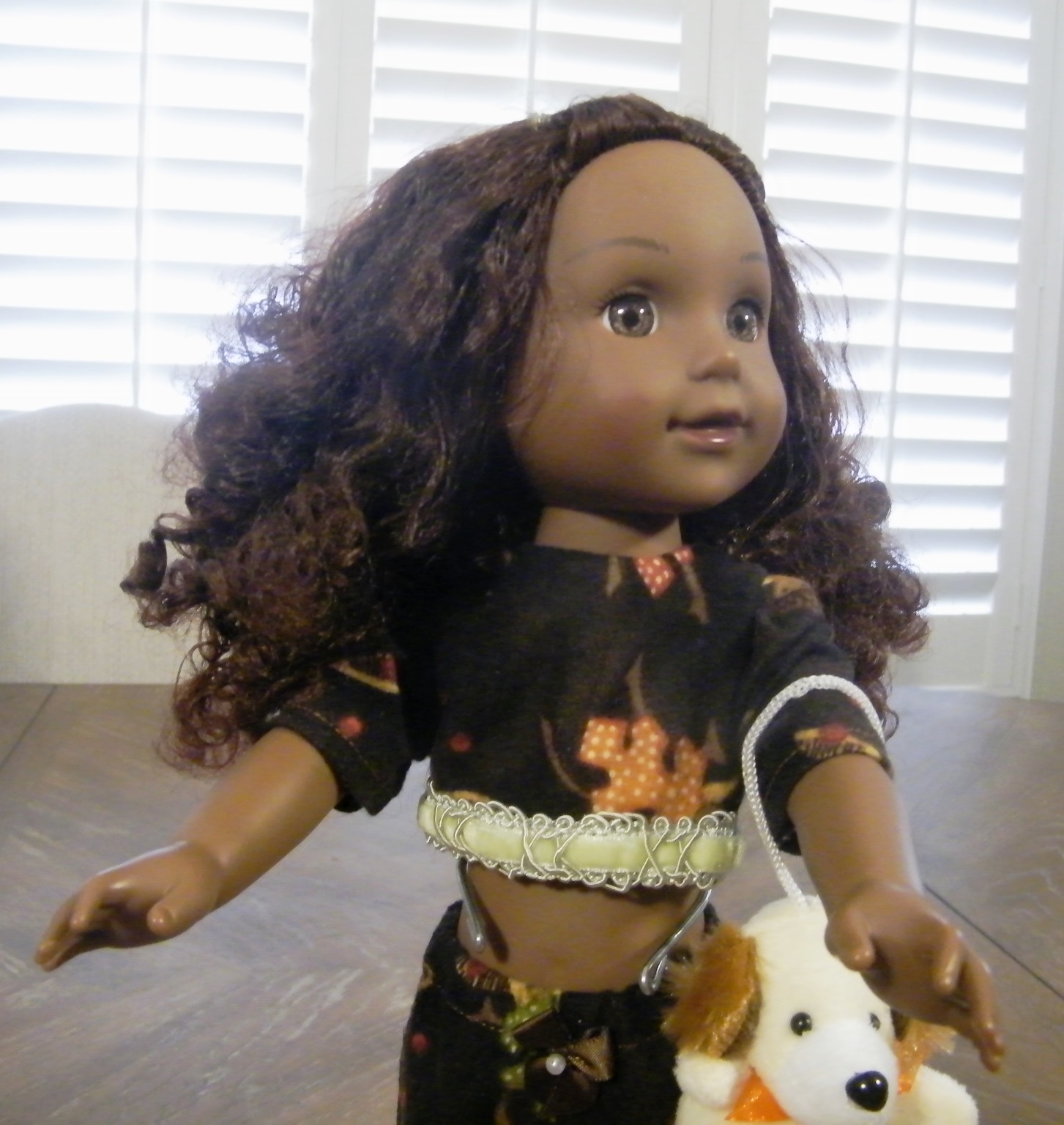BROWN FLANNEL FAIRY SLEEPWEAR/STUFFED TOY