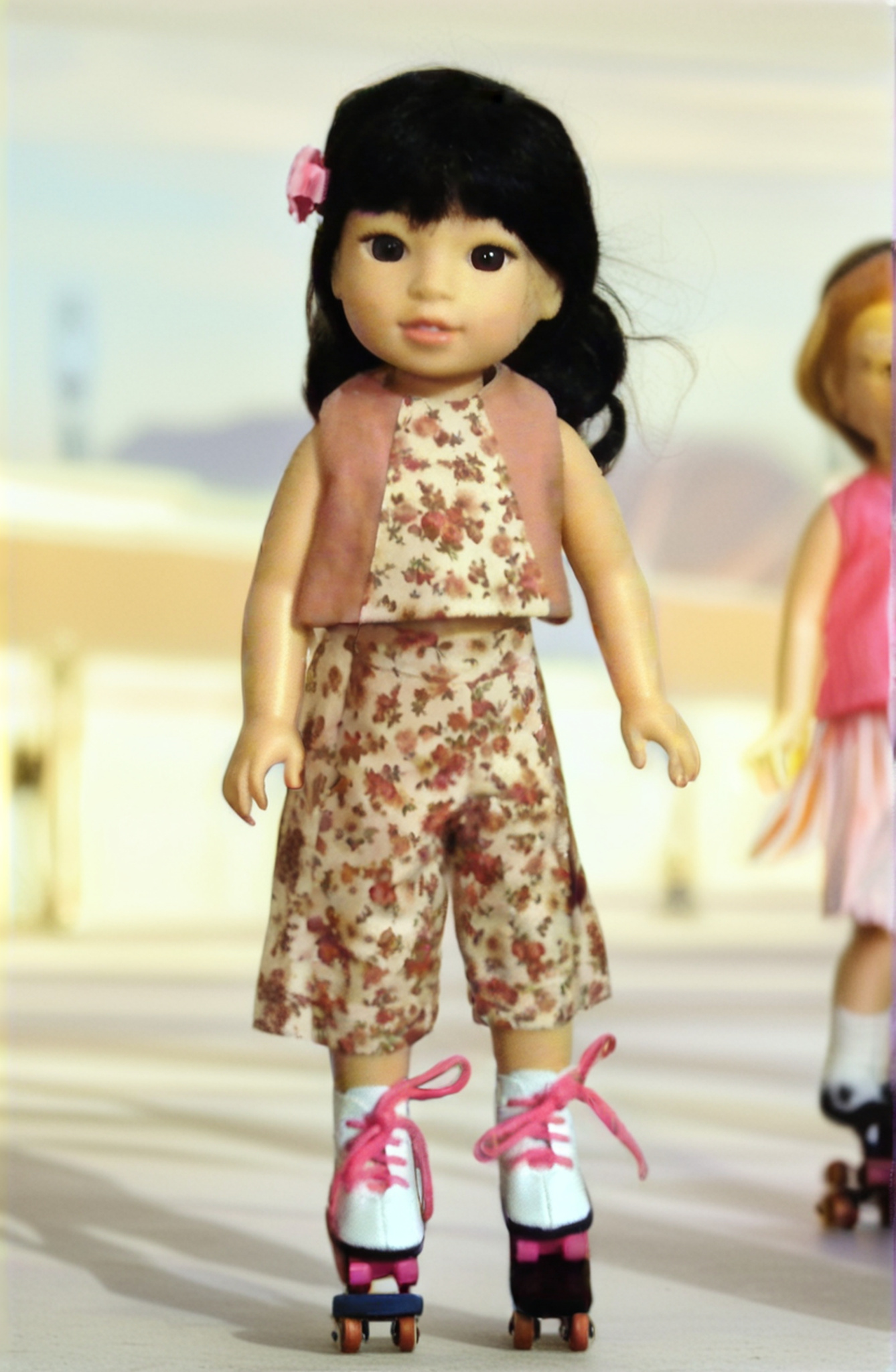 PEACH PINK ROSE SKATE SET