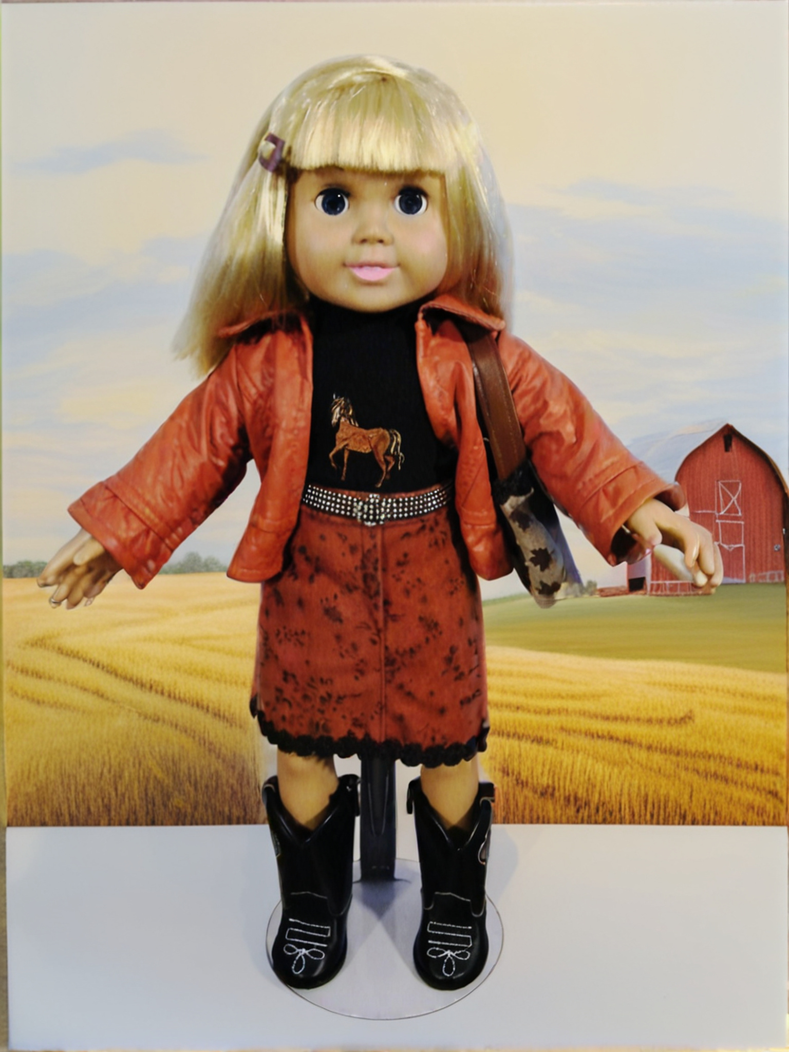 COWGIRL SET IN RUST RED