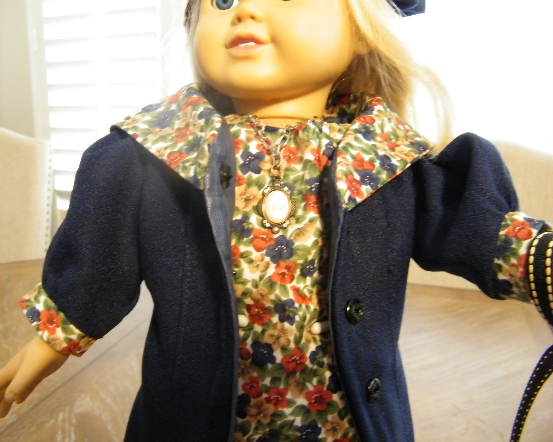VINTAGE BLUE FULL LENGTH COAT AND DRESS