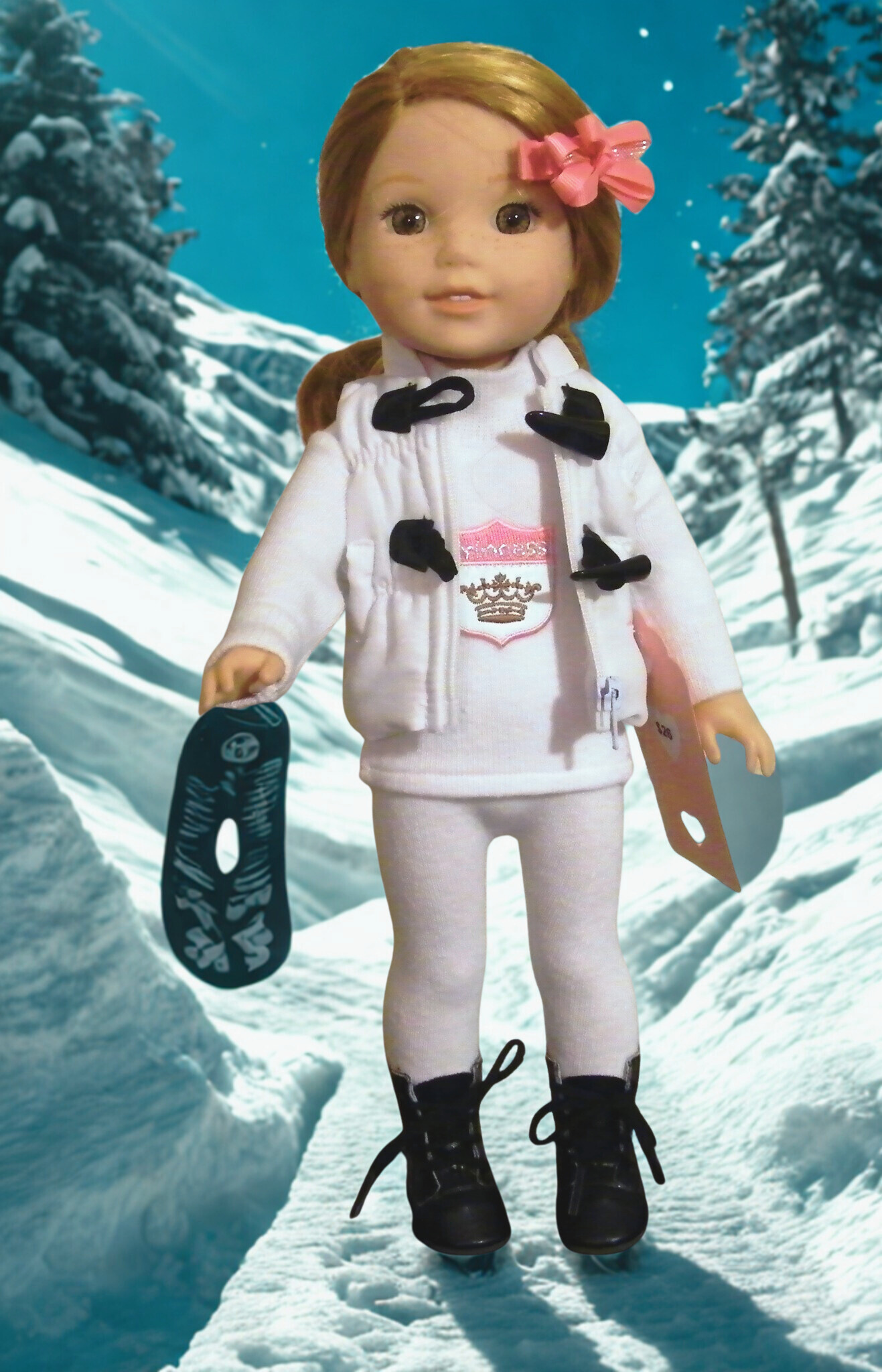 WHITE PUFF JACKET WINTER SET