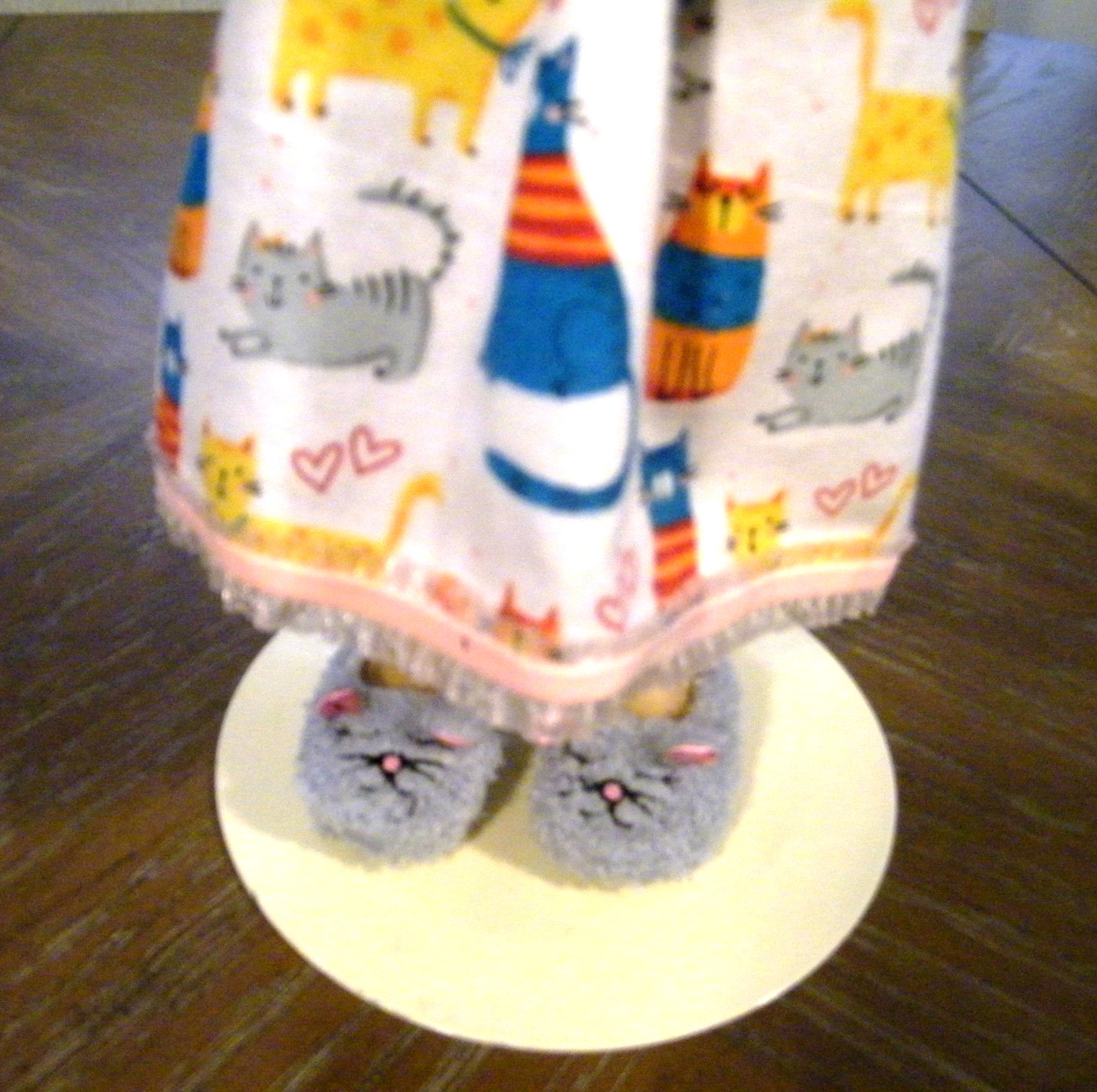KITTY CAT NIGHTGOWN W/CAT AND CARRIER