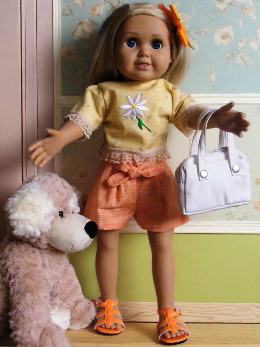 YELLOW ORANGE SHORT SET