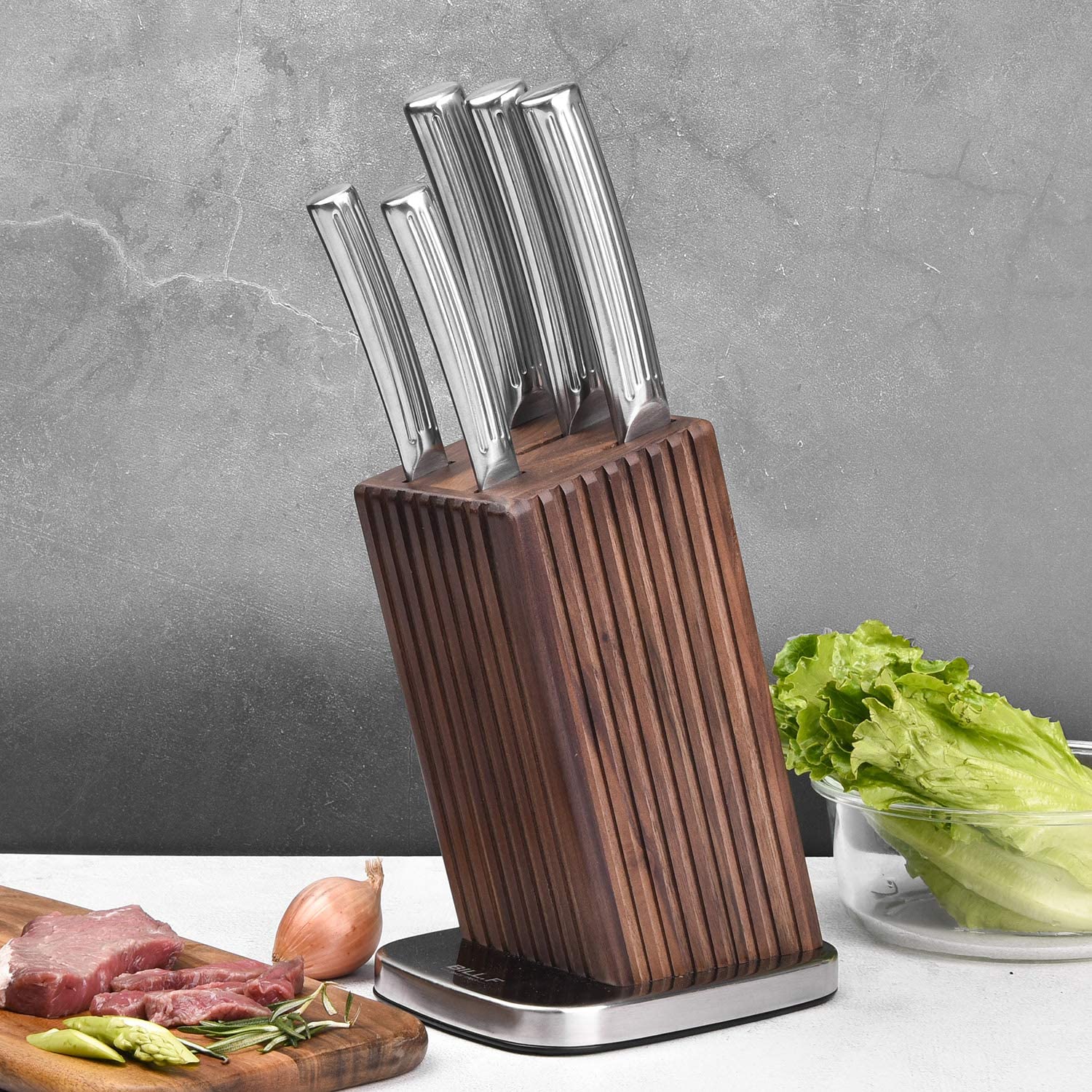 6-Piece Kitchen Knives German Stainless Steel Kitchen Knife Block Set