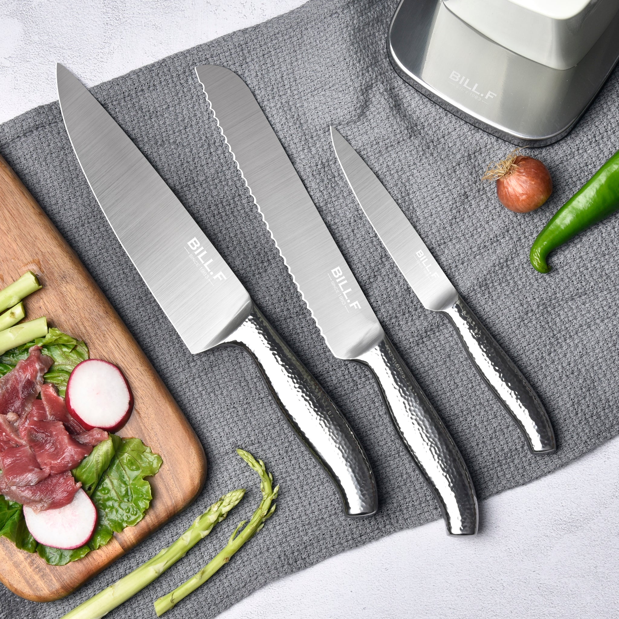 6-Piece Kitchen Knife Set with Block Professional Chef Knife Set