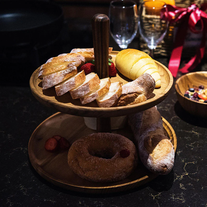 2-Tier Cake Stand Dessert Plates for Birthday Tea Party Wedding