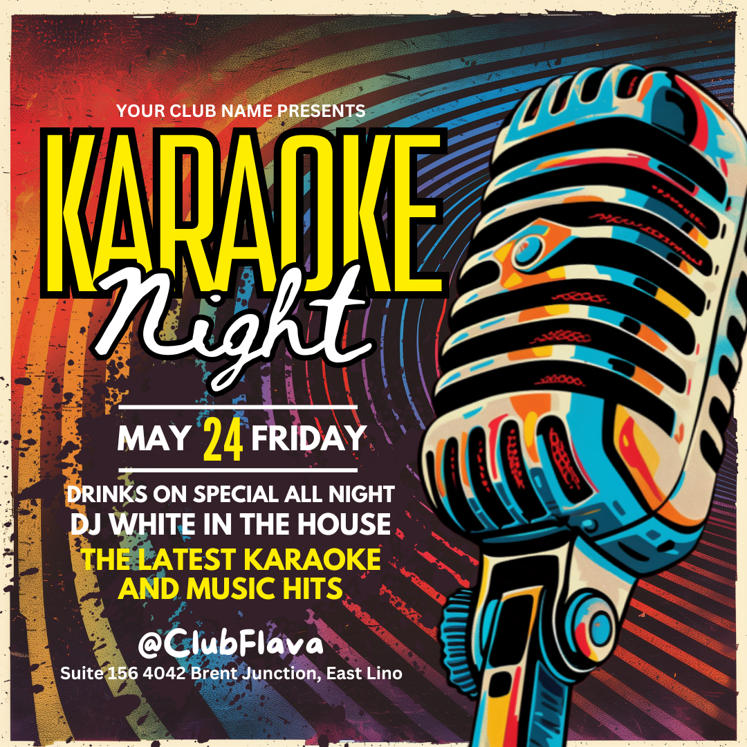 Karaoke Night Canva Flyer
