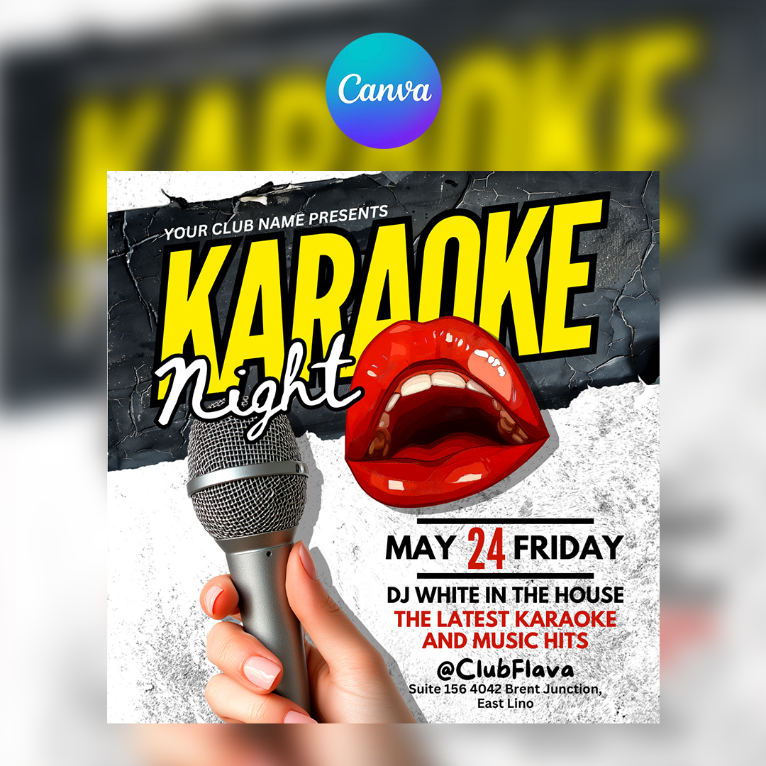 Karaoke Event Canva Flyer