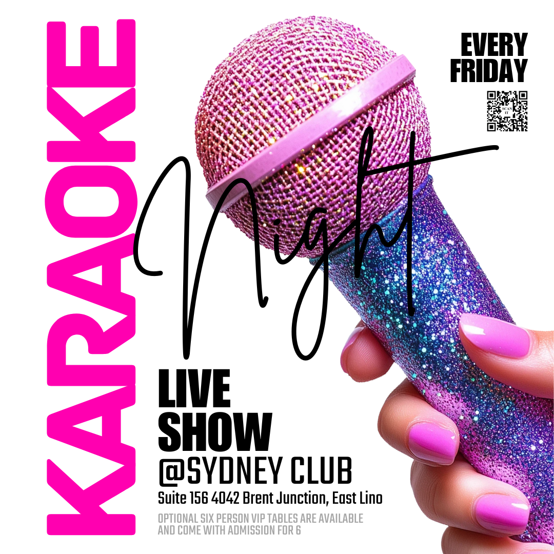 Karaoke Live Canva Flyer