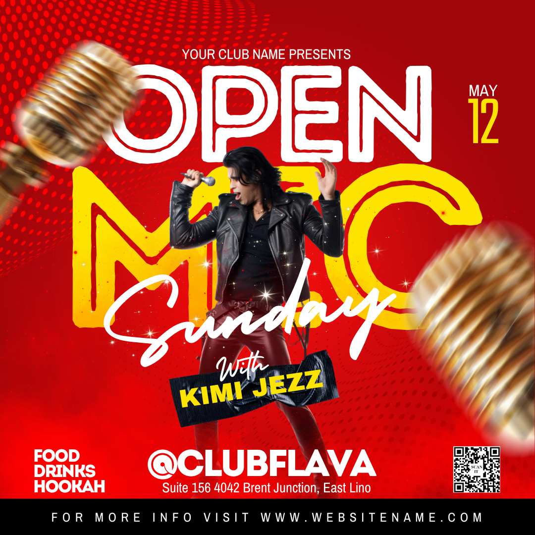Open Mic Canva Flyer