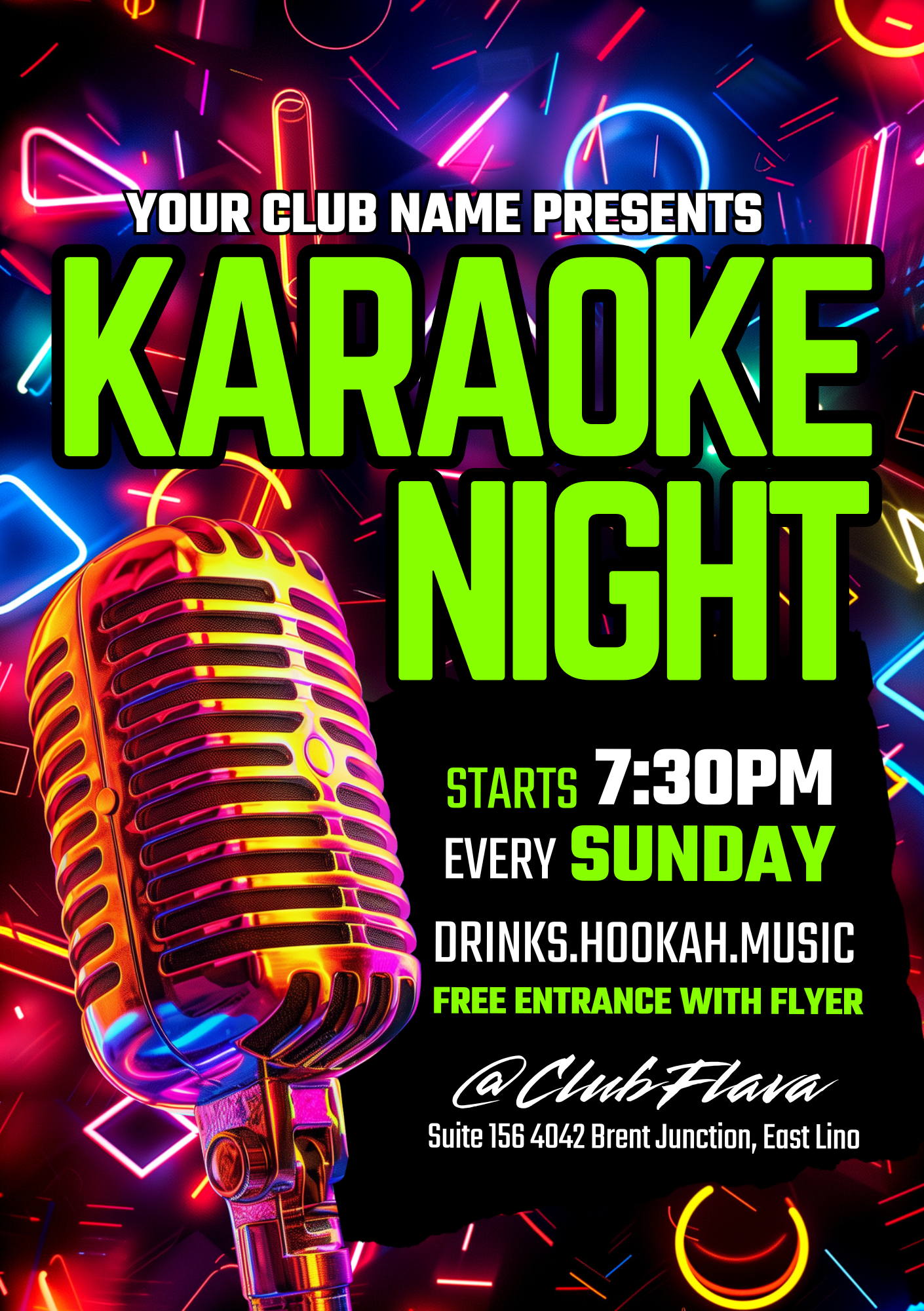 Karaoke Night Canva Flyer