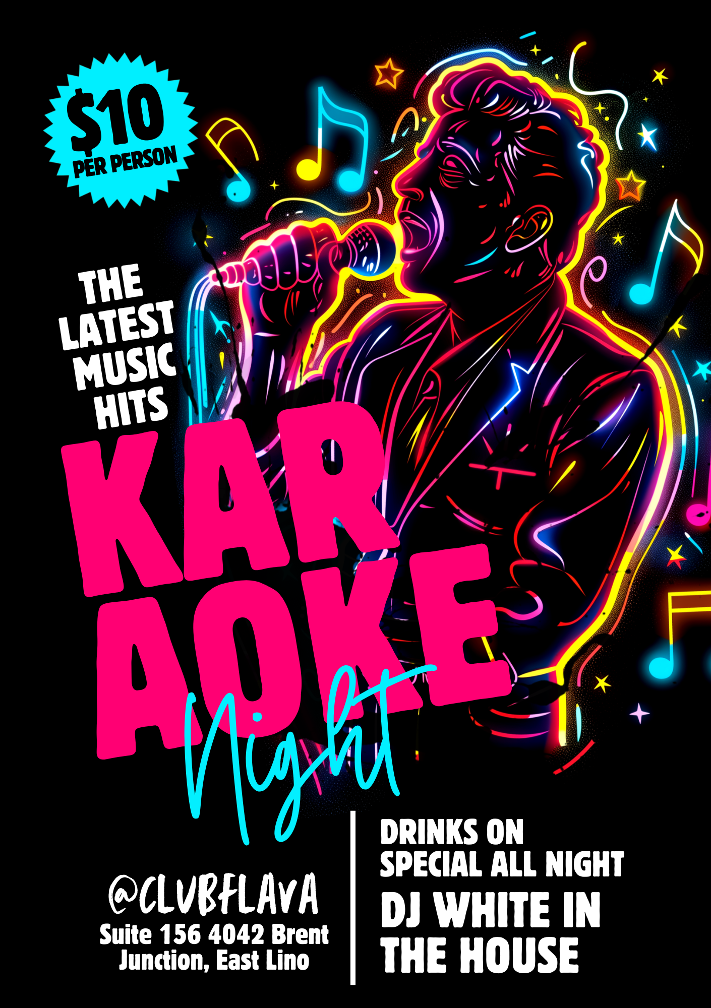 Karaoke Night Canva Flyer