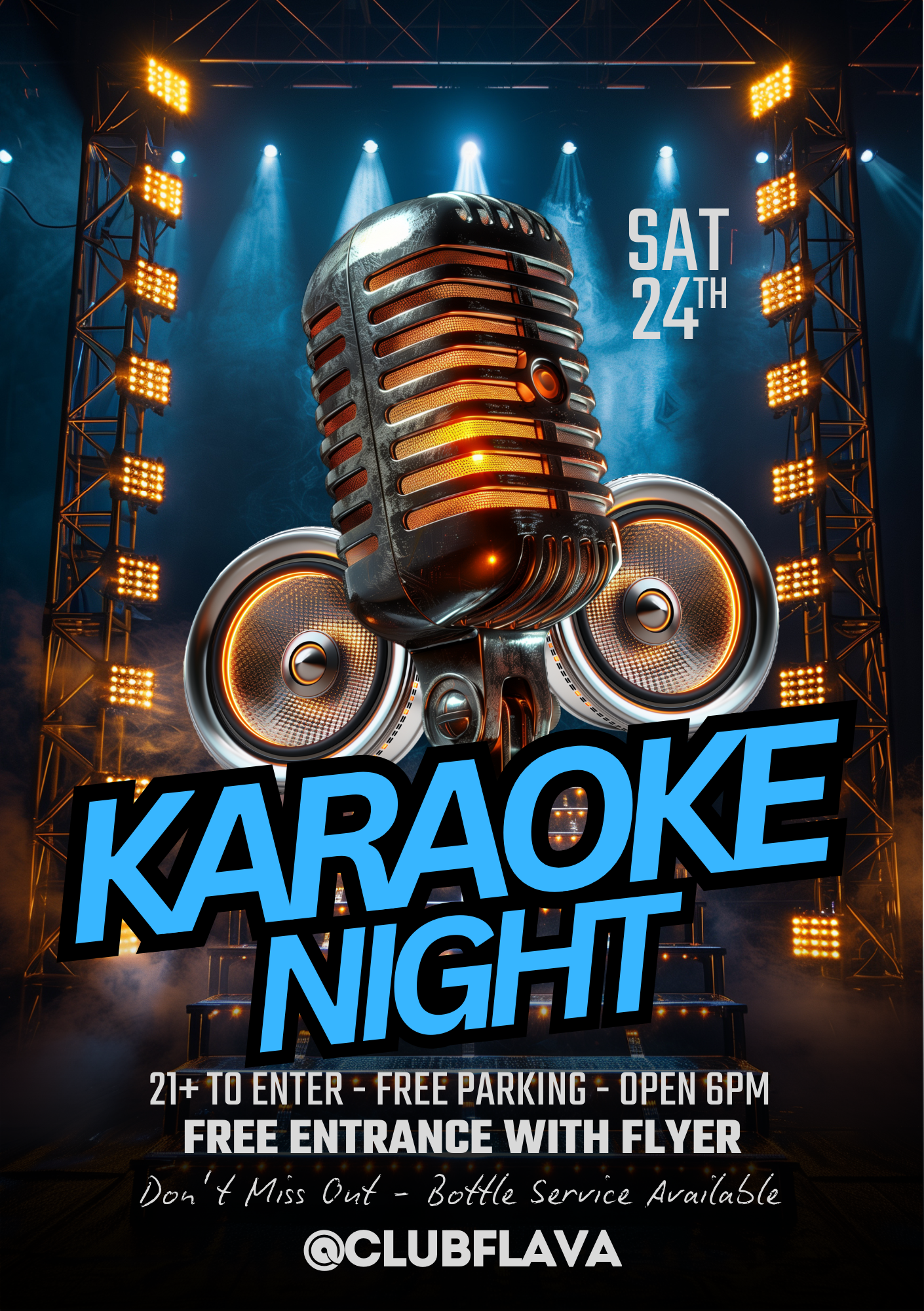 Karaoke Night Event Canva Flyer