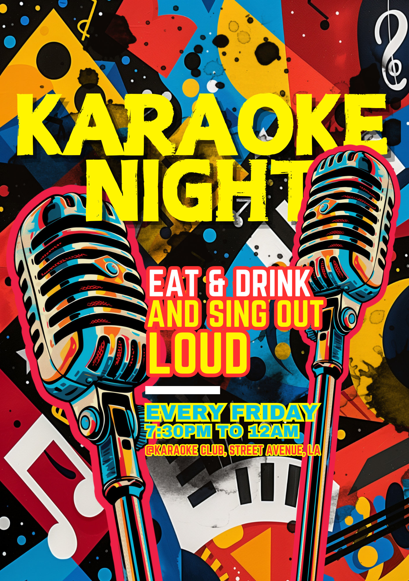 Karaoke Night Canva Flyer