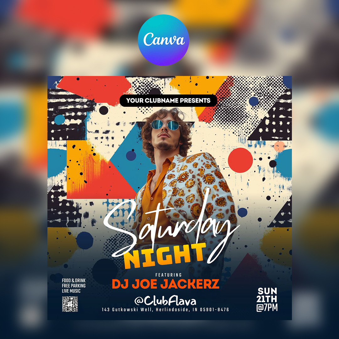Saturday Night Canva Flyer