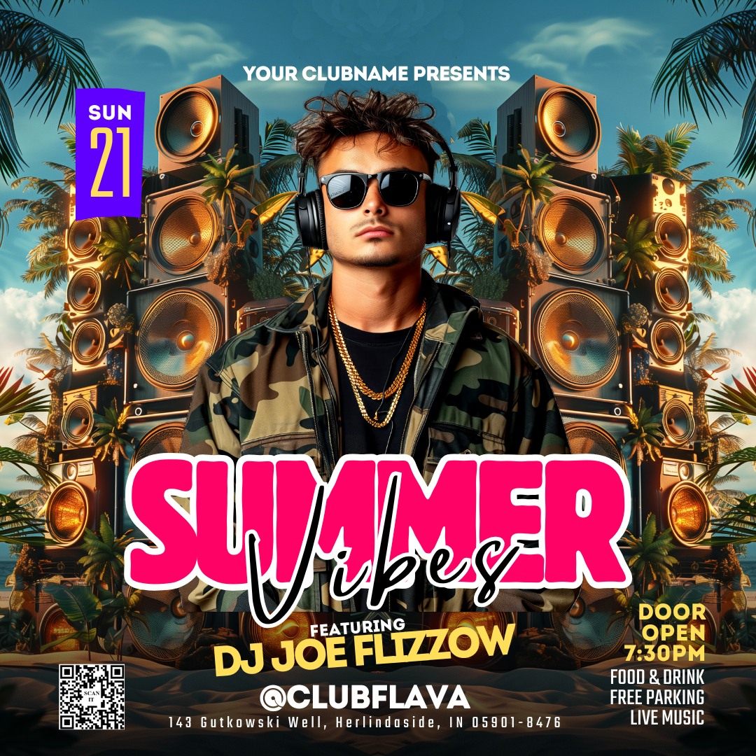 Summer Vibes Canva Flyer