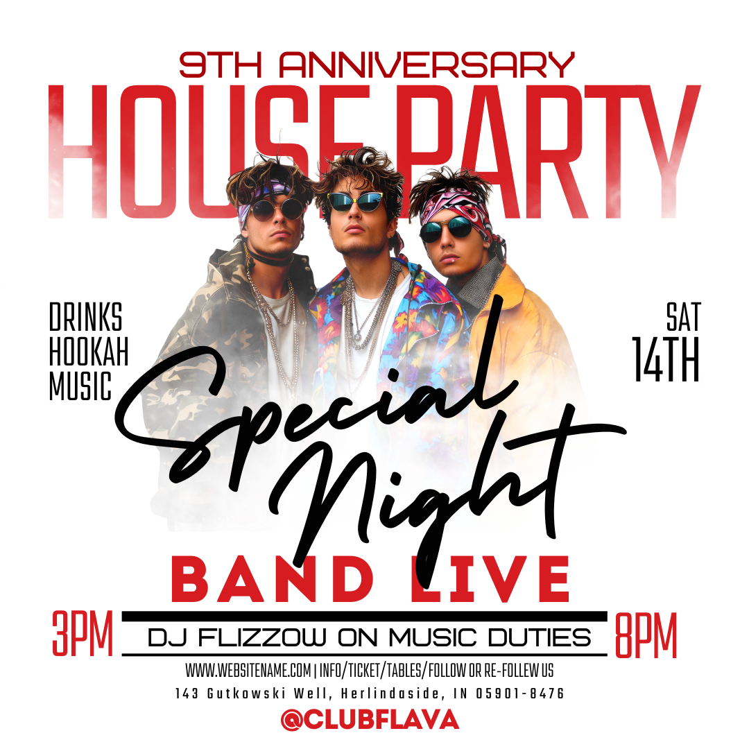 House Party Canva Flyer