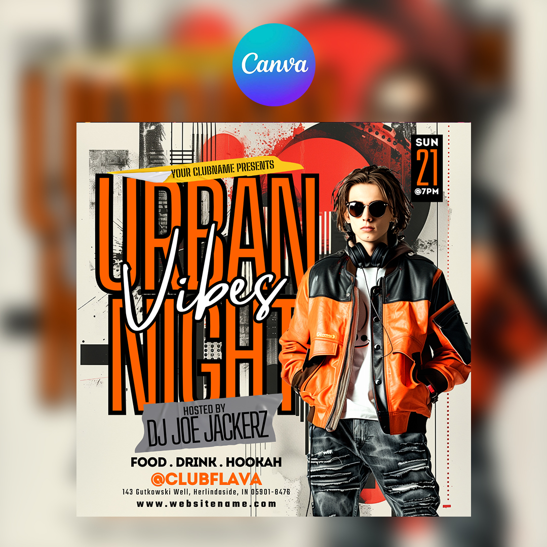 Urban Night Canva Flyer