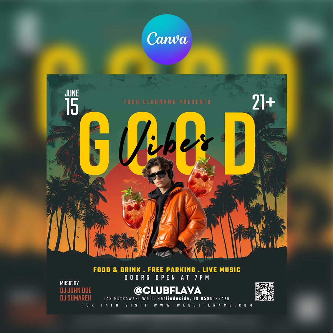 Good Vibe Canva Flyer