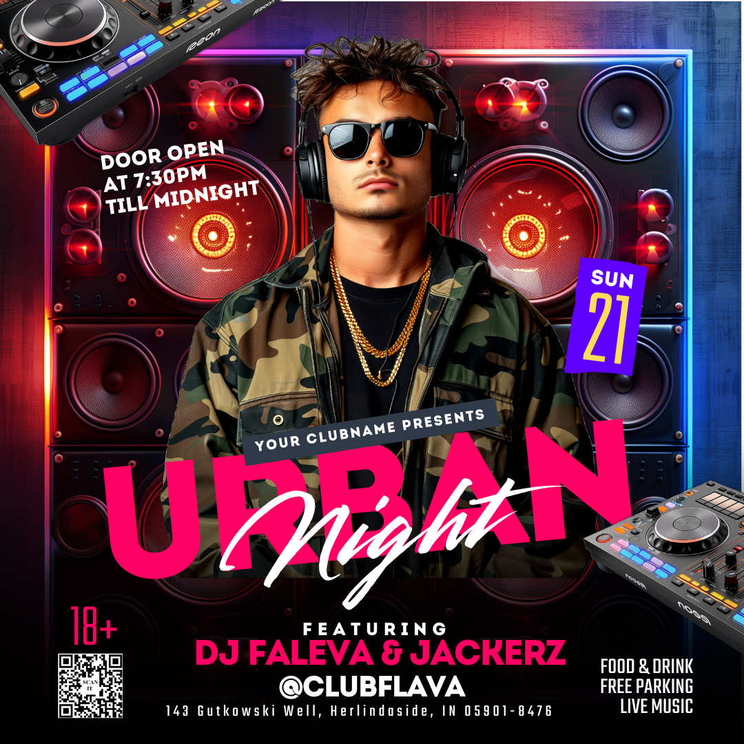 Urban Night Canva Flyer